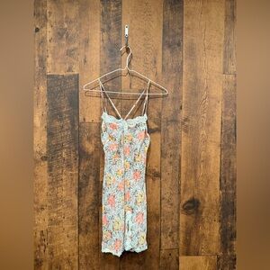 Victoria's Secret floral camisole nightie with lace trim accents small EUC